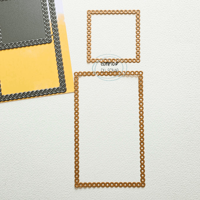 D0425-DI89 Die Cadres rectangle et carré petits ronds