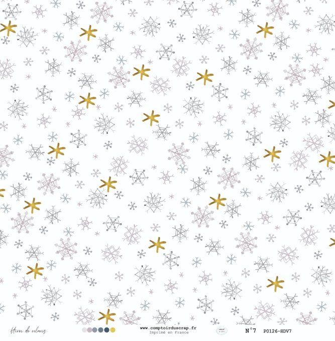 P0126-HDV0 Papier Kit imprimé Hiver de velours 