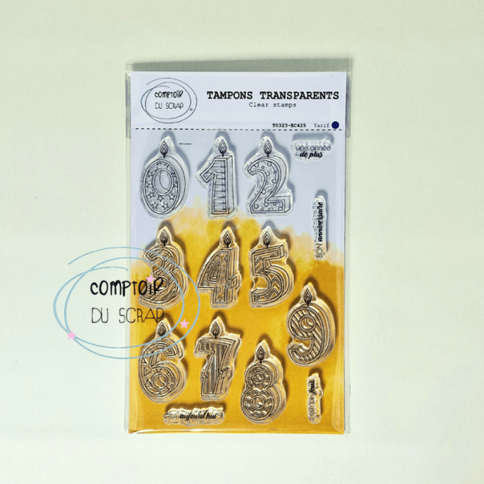 T0323-EC425 Tampon Chiffre bougies