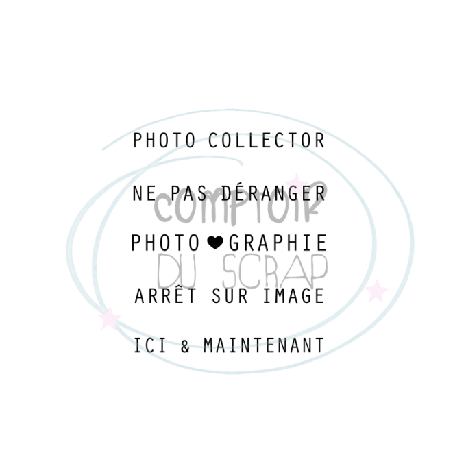 T0919-EC270 Tampon Set petit mot Photo collector
