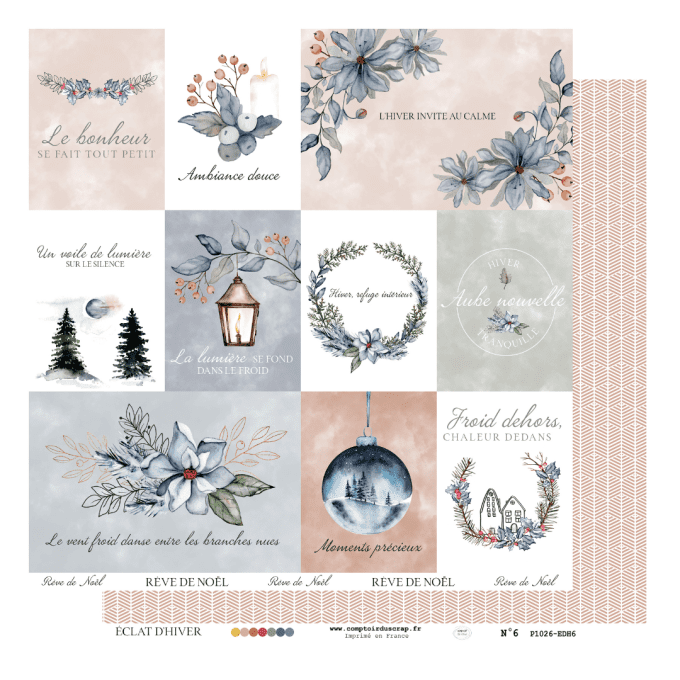 P1026-EDH0 Papier Kit imprimé Eclat d'hiver