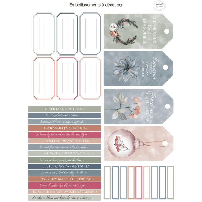 P1026-EDH0 Papier Kit imprimé Eclat d'hiver