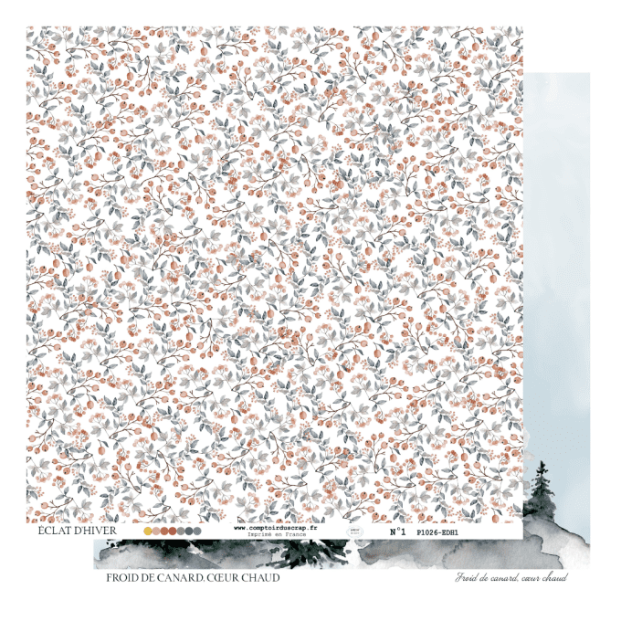P1026-EDH0 Papier Kit imprimé Eclat d'hiver