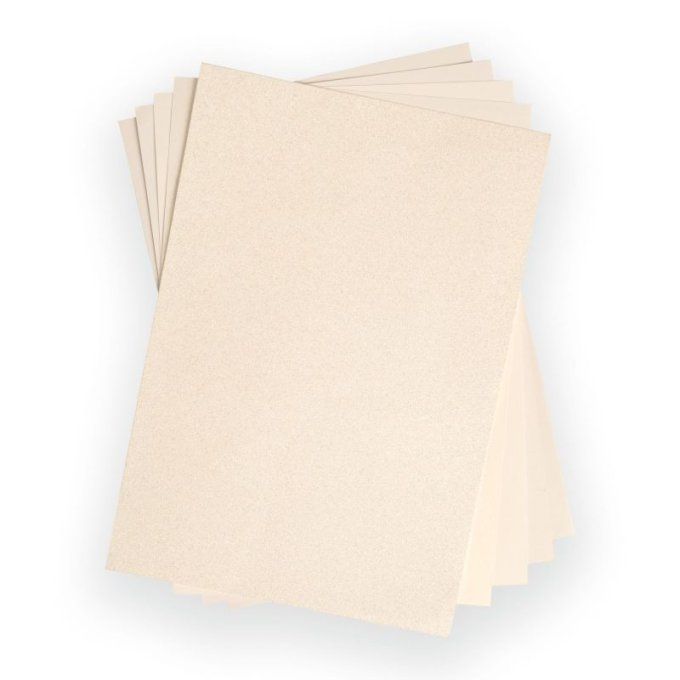 Papiers cartonnés Surfacez Opulent Cardstock A4 Ivoire 50 feuilles -Sizzix