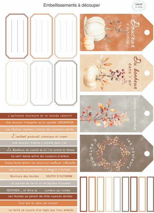 P0926-RDA0 Papier Kit imprimé Reflets d'ambre