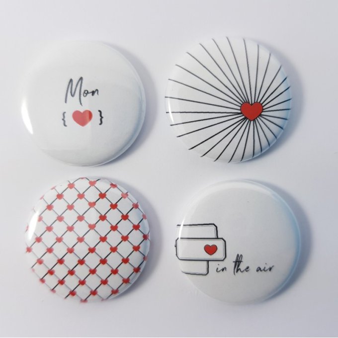 B0418-AM20 Badge Mon coeur