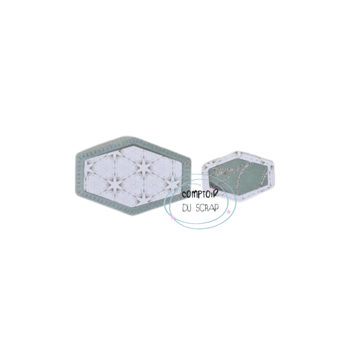 D1022-ET50 Die Duo d'étiquettes octogonales