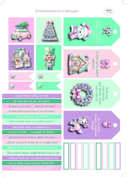 P1025-FP0 Papier Kit imprimé Féerie polaire