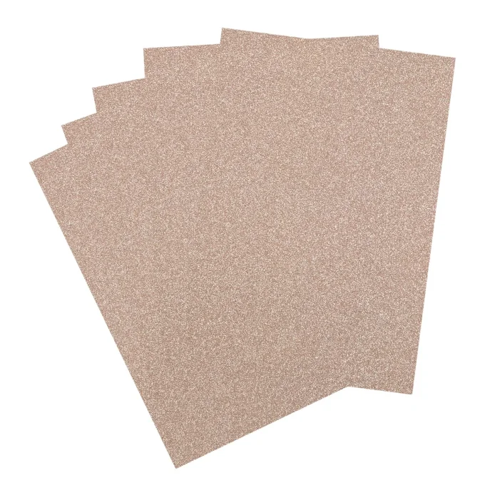 Papier pailleté 250g A4 Champagne 5 feuilles - Florence