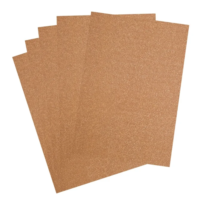 Papier pailleté 250g A4 Cuivré 5 feuilles - Florence