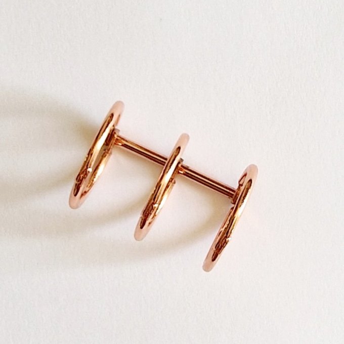 Mécanisme de reliure 3 anneaux Rose gold M0004