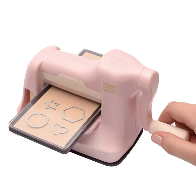Mini machine de découpe et de gaufrage CUT EASY Rose - Vaessen Creative 