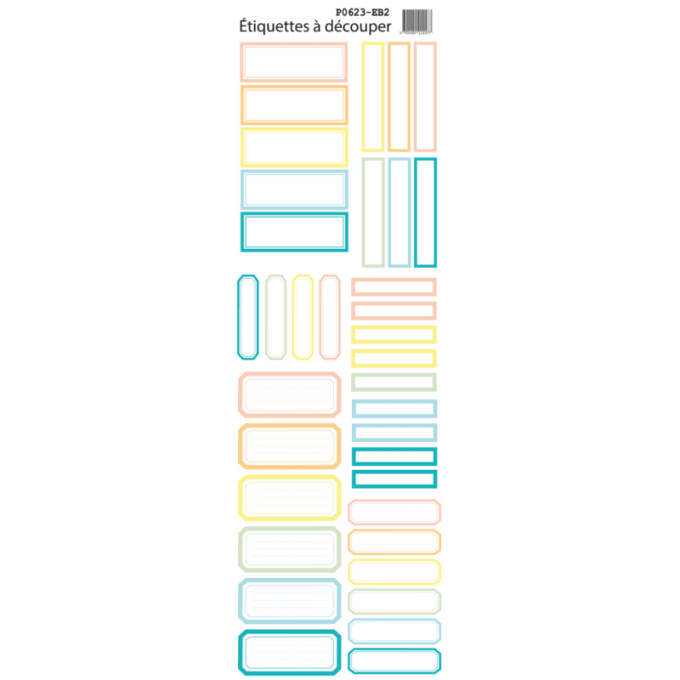 P0623-EB2 Etiquette vierge combo