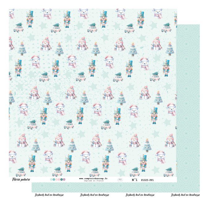 P1025-FP0 Papier Kit imprimé Féerie polaire
