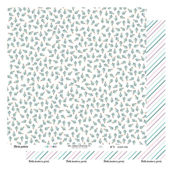 P1025-FP0 Papier Kit imprimé Féerie polaire