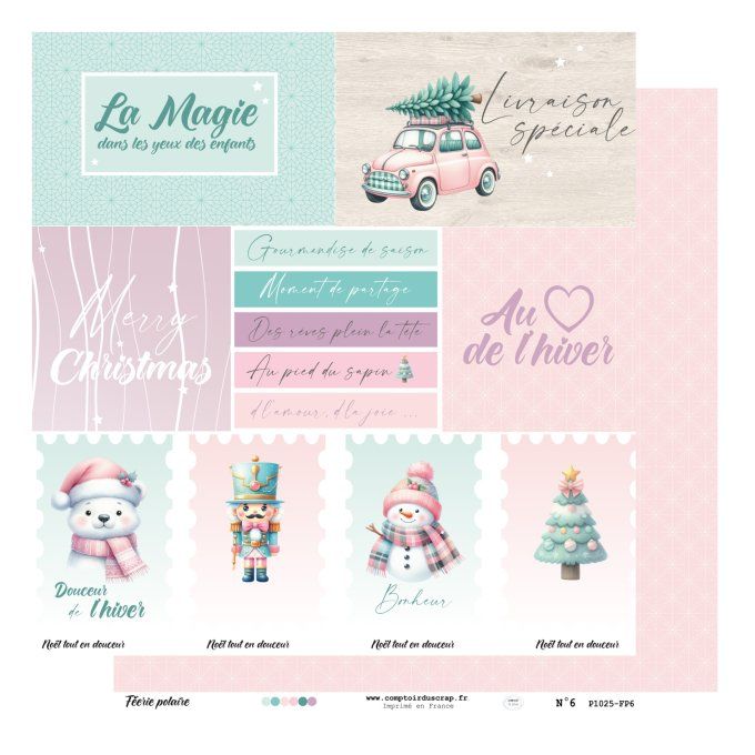 P1025-FP0 Papier Kit imprimé Féerie polaire