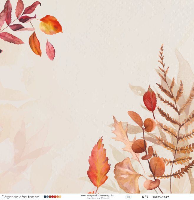 P0925-LDA0 Papier Kit imprimé Légende d'automne