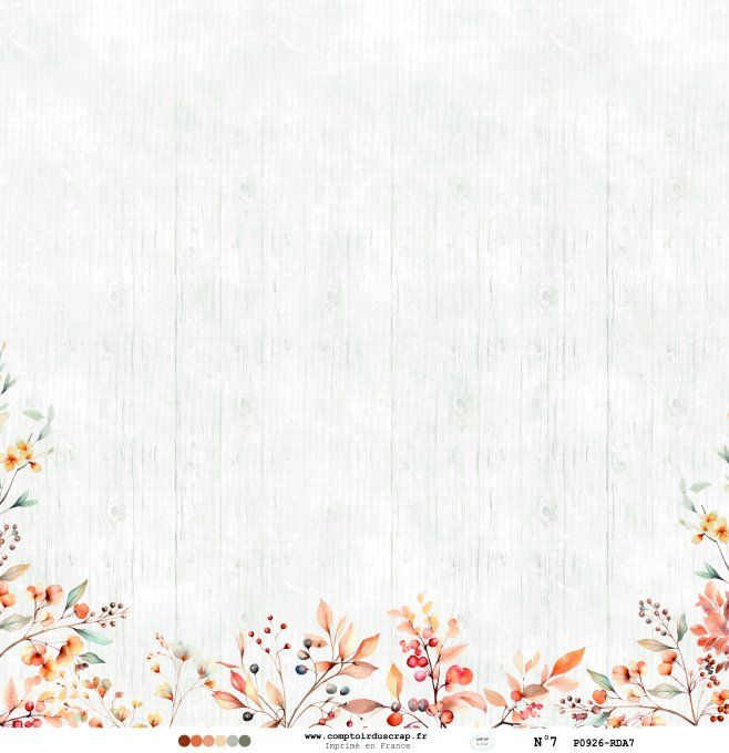 P0926-RDA0 Papier Kit imprimé Reflets d'ambre