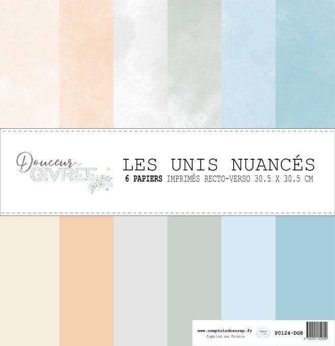 P0124-DG8 Papier Kit Les unis nuancés 