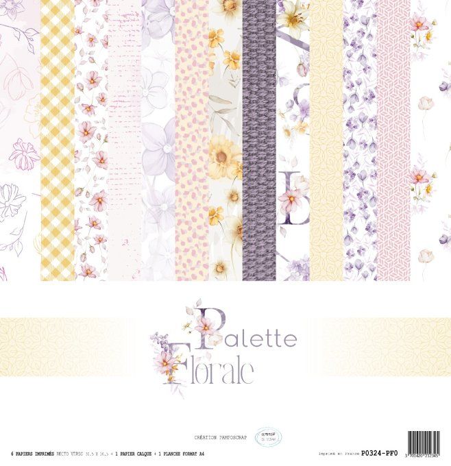 PF0 Papier Kit imprimé Palette florale