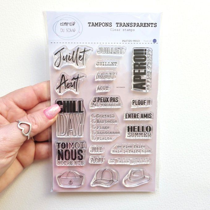 PL0725-T013 Tampons Mois Juillet Aout