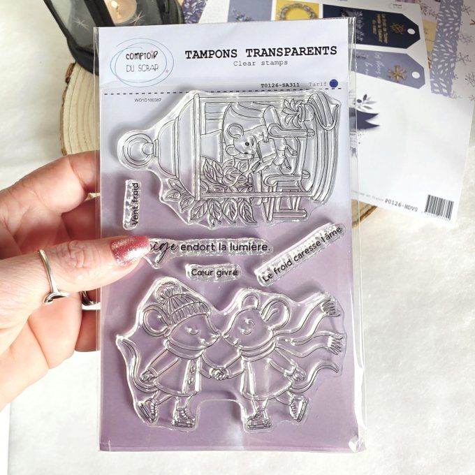 T0126- SA311 Tampons Souris d'hiver