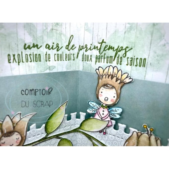 T0322-SA185 Tampon Un air de printemps