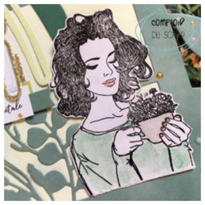 T0322-SA185 Tampon Un air de printemps
