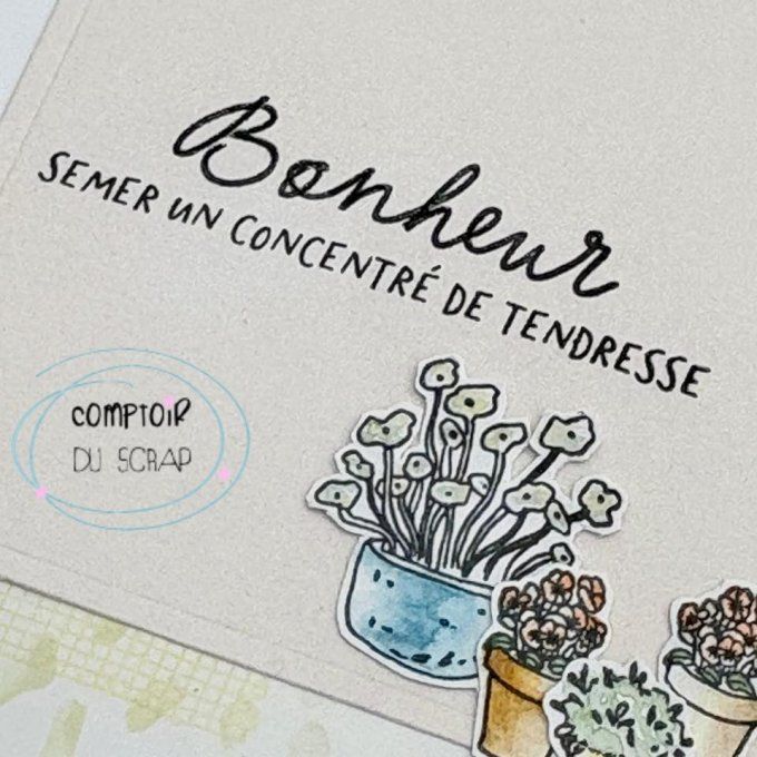 T0426-SA318 Tampons Poésie florale