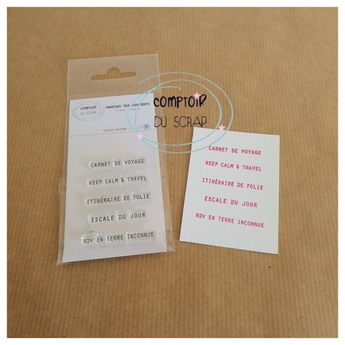 T0520-EC339 Tampon Set Carnet de voyage