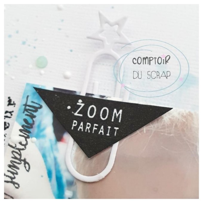 T0521-EC397 Tampon Mots triangles Détail craquant