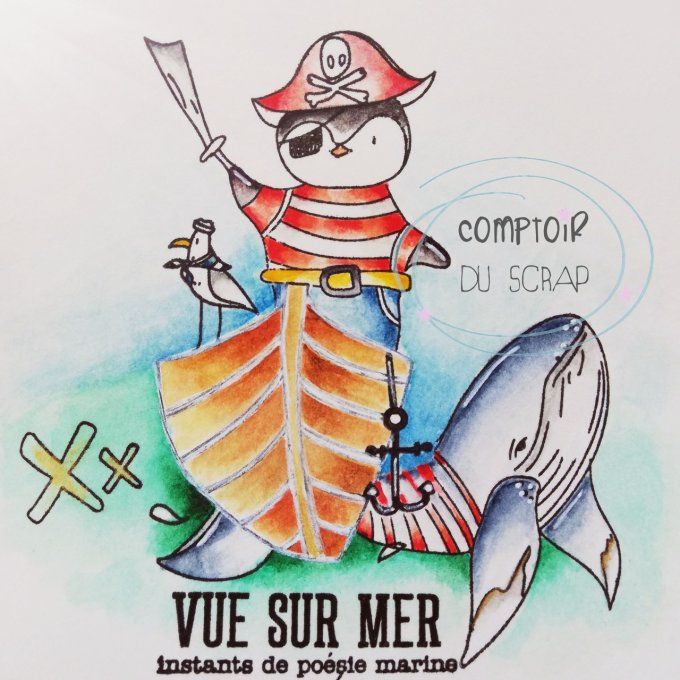 T0624-SA273 Tampon Oh capitaine mon capitaine
