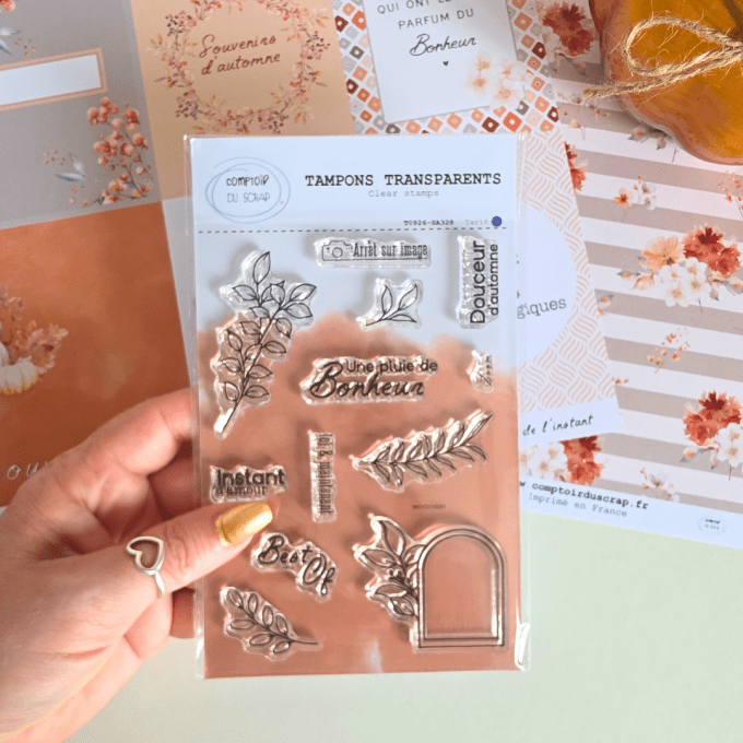 T0926-SA328 Tampons Une pluie de bonheur