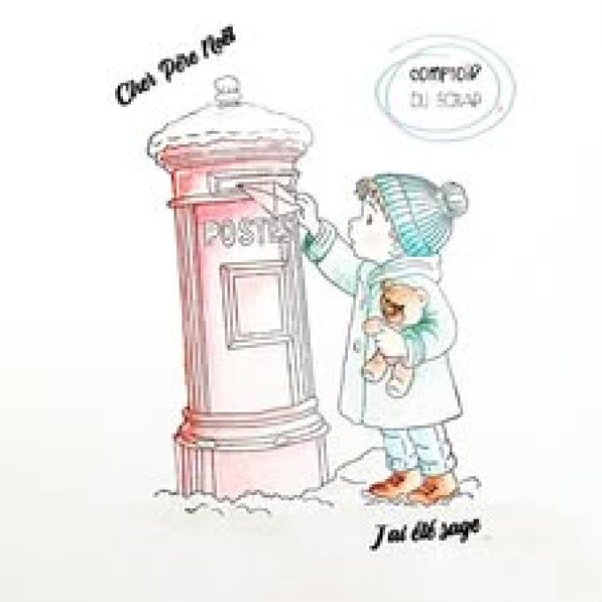 T1025-SA305 Tampons Courrier de Noël