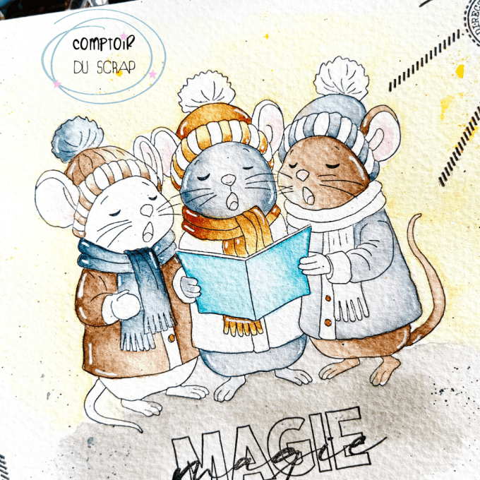 T1025-SA306 Tampons Famille souris