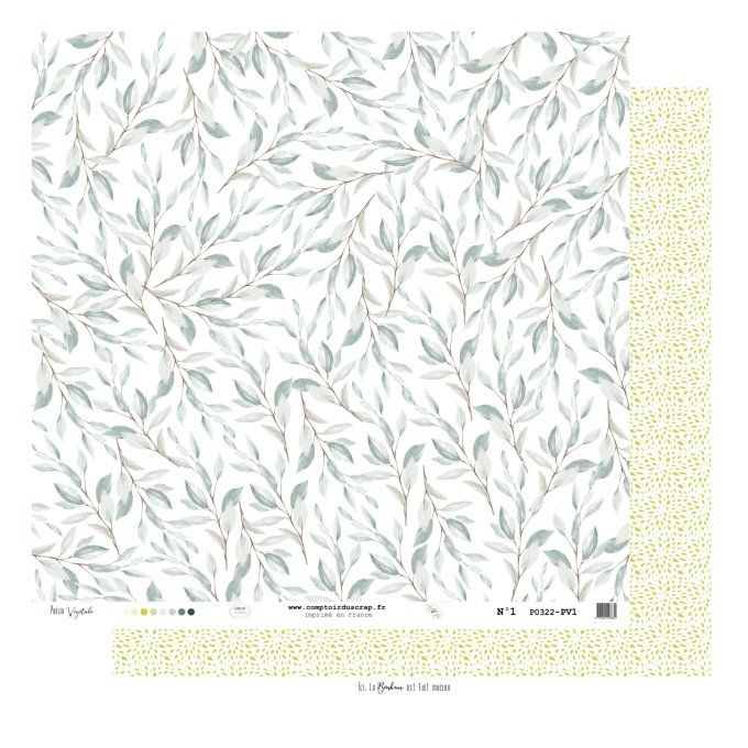 P0322-PV0 Papier Kit imprimé Poésie végétale
