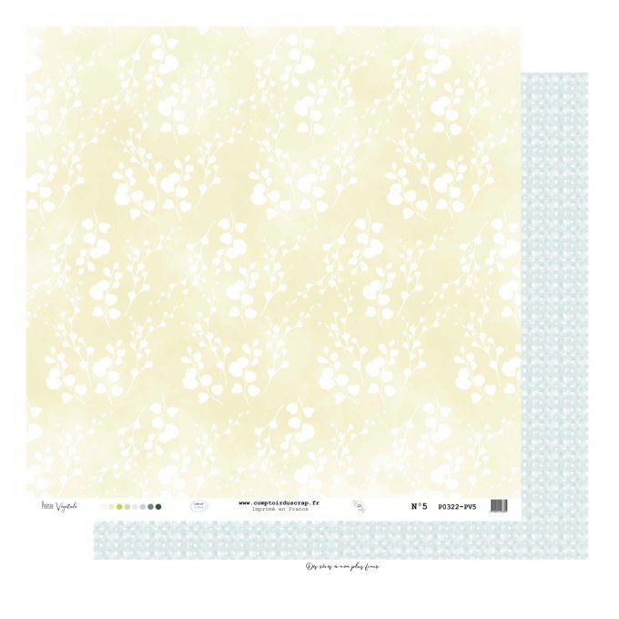 P0322-PV0 Papier Kit imprimé Poésie végétale